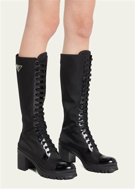 prada 5 lace|Prada lace up boots.